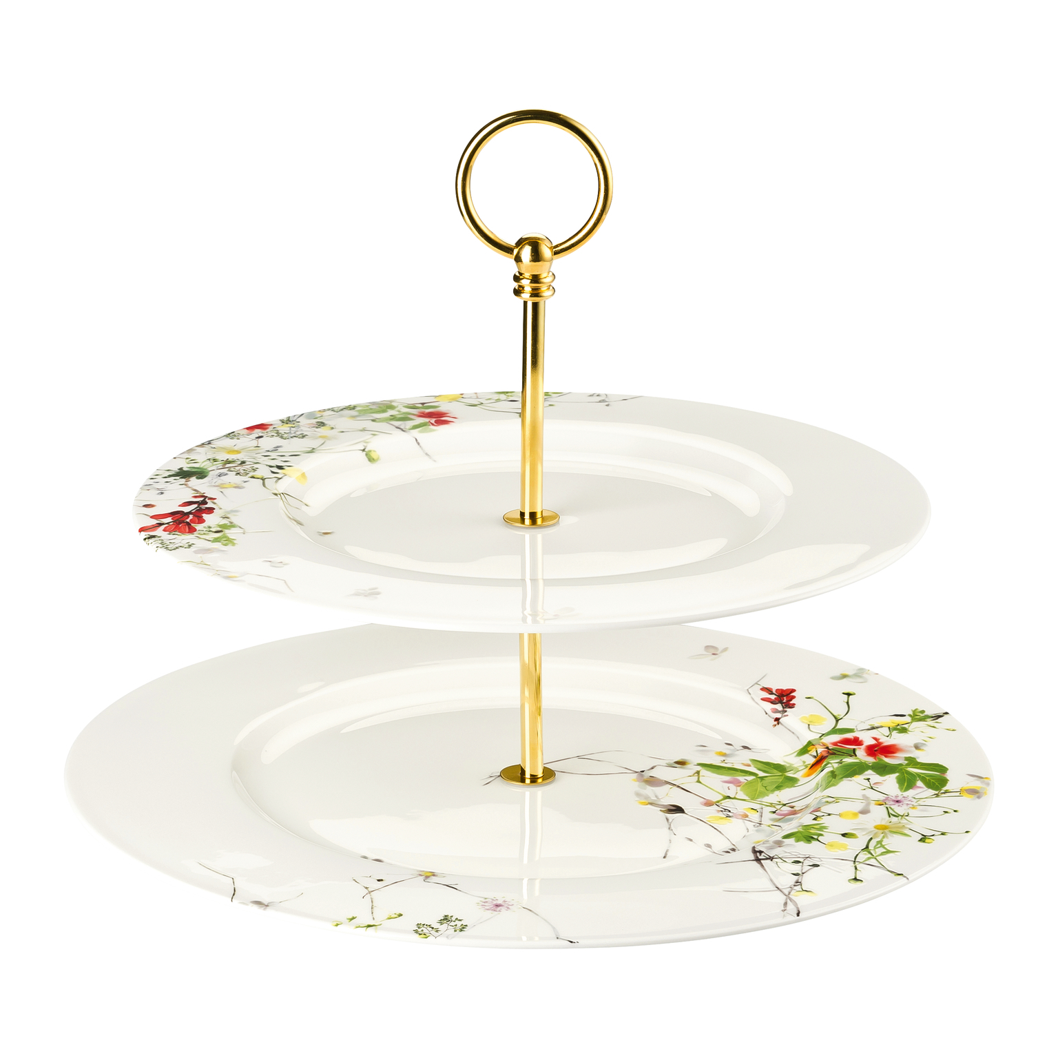 Rosenthal Brillance Bone China Fleurs Sauvages Etagere 2-tlg. mit Fahnentellern