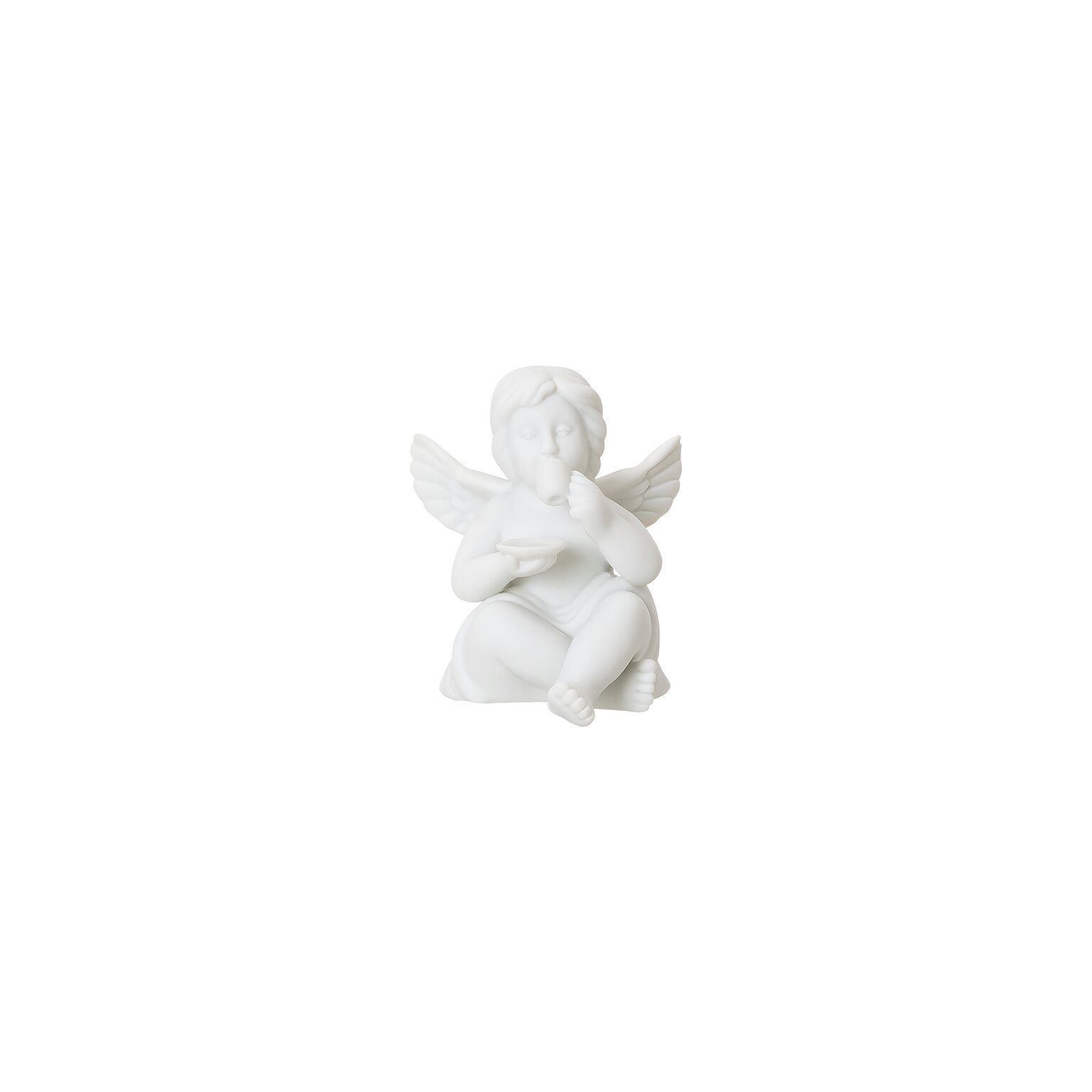 Rosenthal Angels Weiss Matt Engel mit Kaffeetasse
