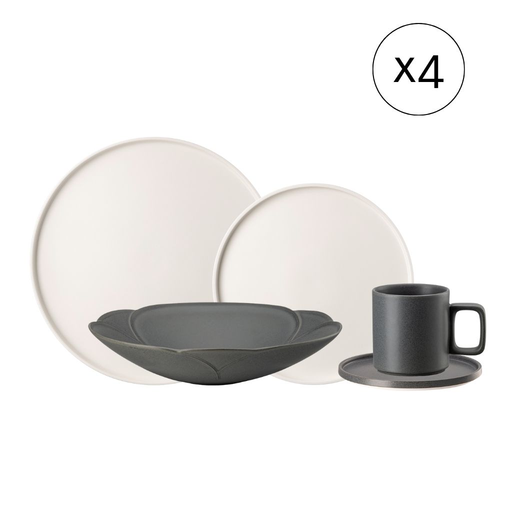 Rosenthal Bloom Mixed Modernes Frühstücks-Set für 4, 20-tlg. Geschirr-Set