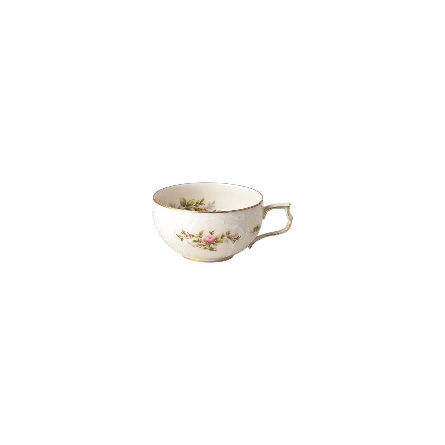 Rosenthal Sanssouci Elfenbein Moosrose neu Poliergold Ramona Tee-Obertasse