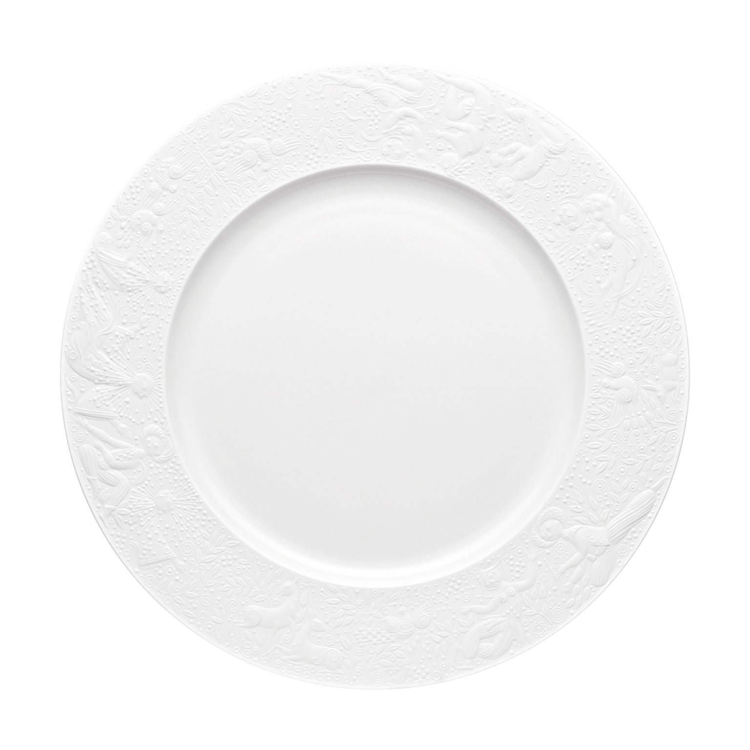 Rosenthal Zauberflöte Weiß Platte rund 32 cm