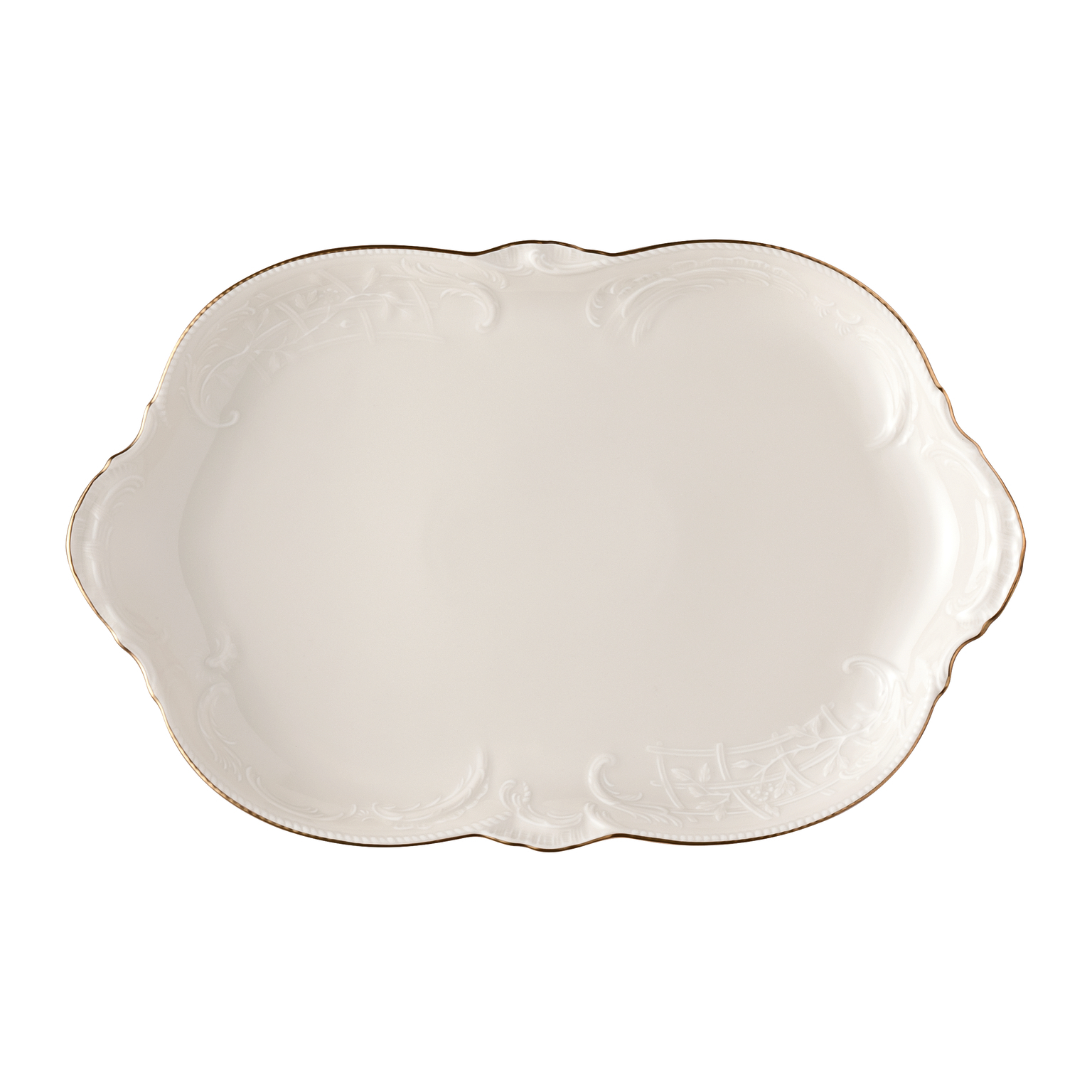 Rosenthal Sanssouci Elfenbein Gold Platte 33 cm