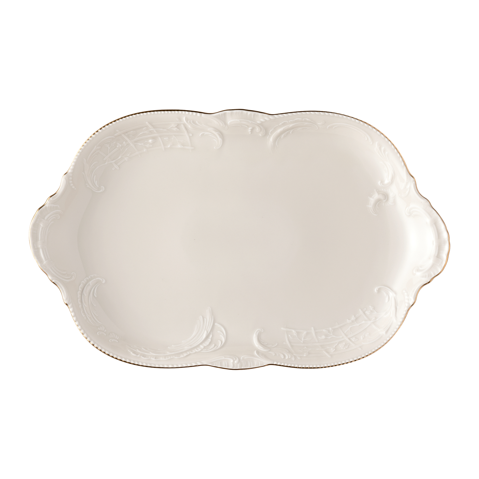 Rosenthal Sanssouci Elfenbein Gold Platte 38 cm