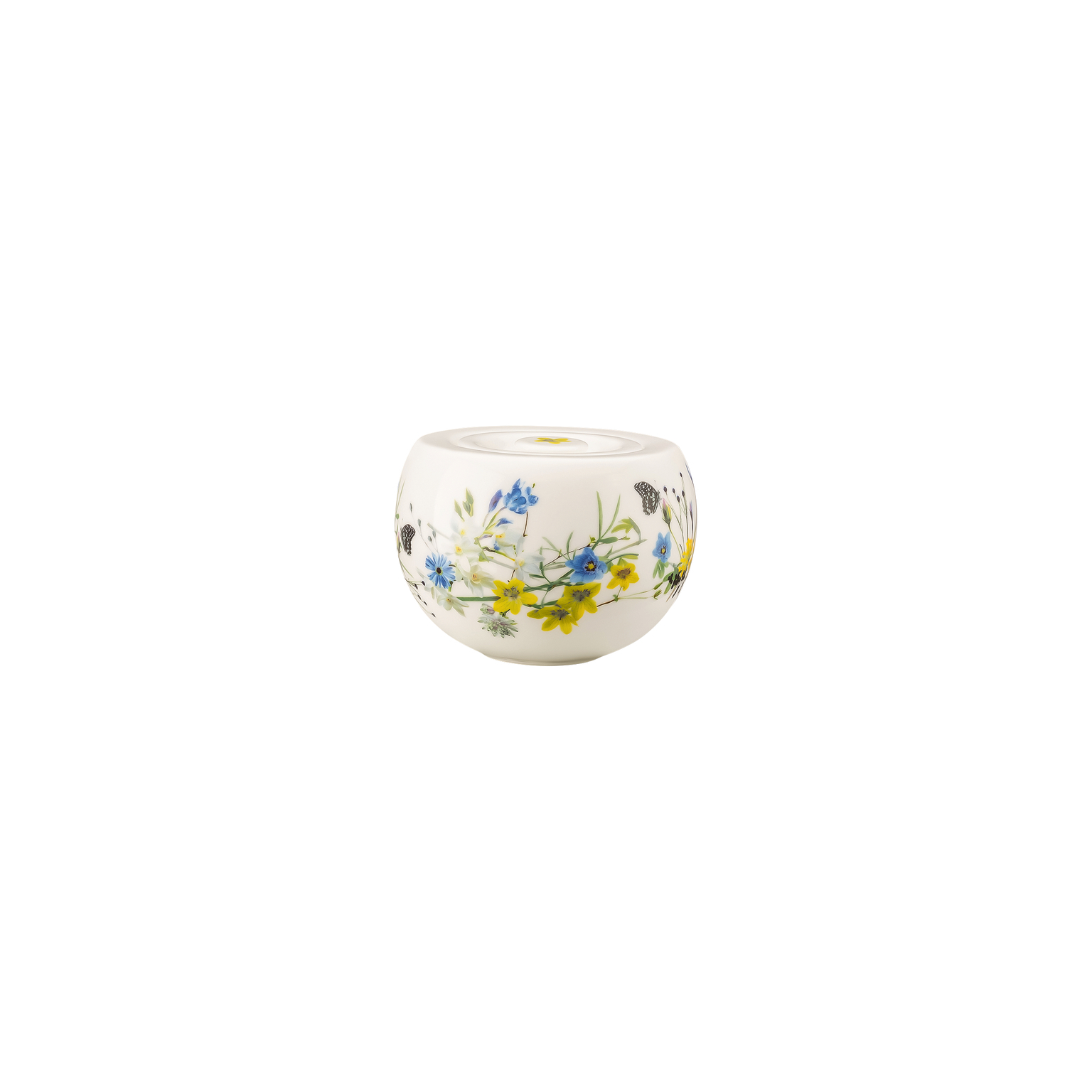 Rosenthal Blau Brillance Bone China Fleurs Des Alpes Zuckerdose 6 Pers.