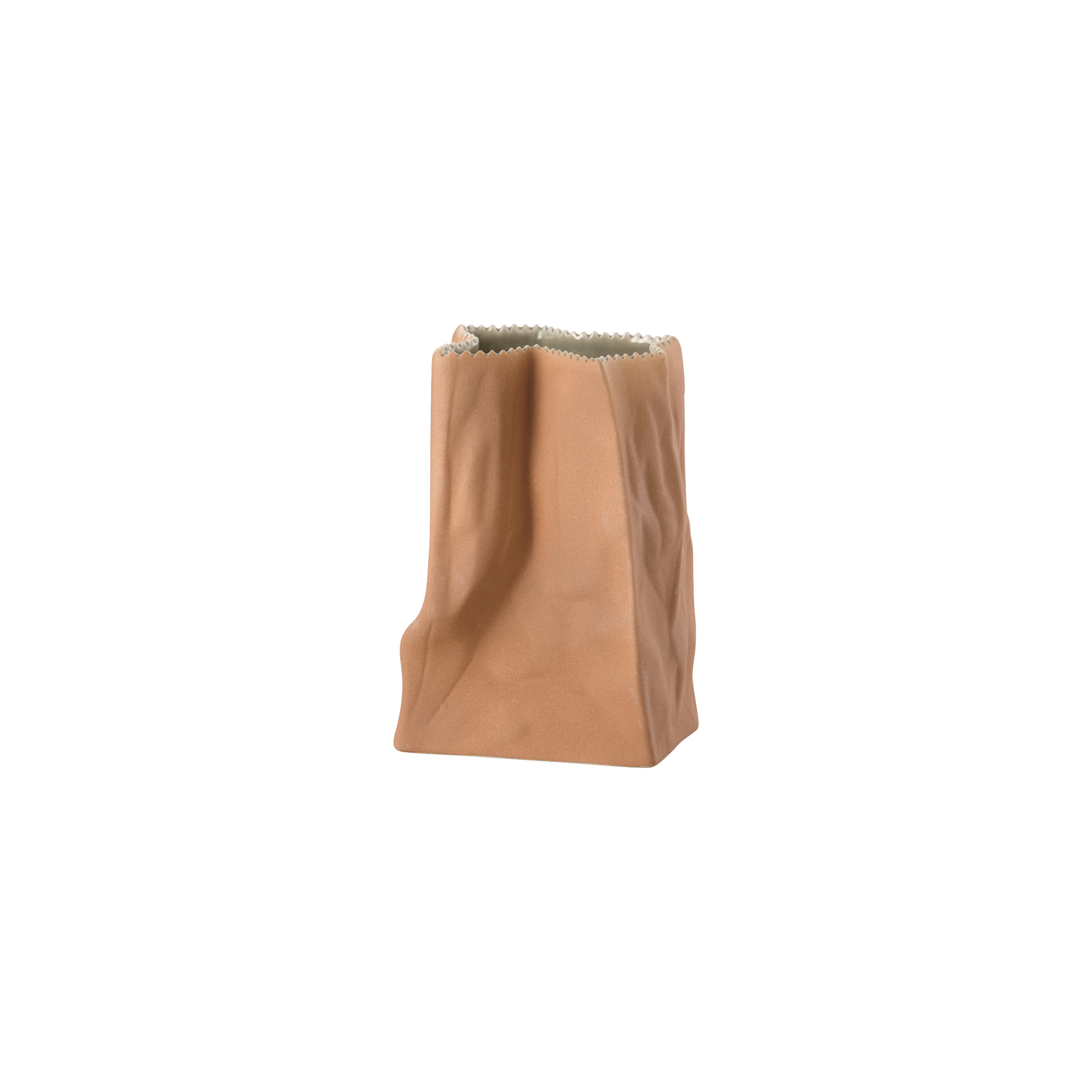 Rosenthal Tütenvase Hellbraun Vase 14 cm
