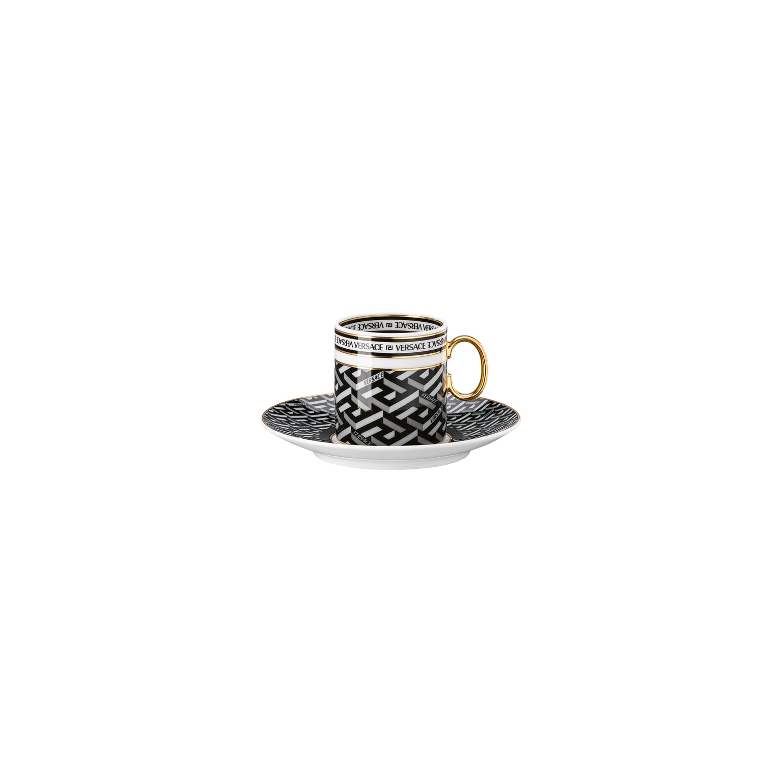 Versace La Greca Signature Black Espressotasse 2-tlg.