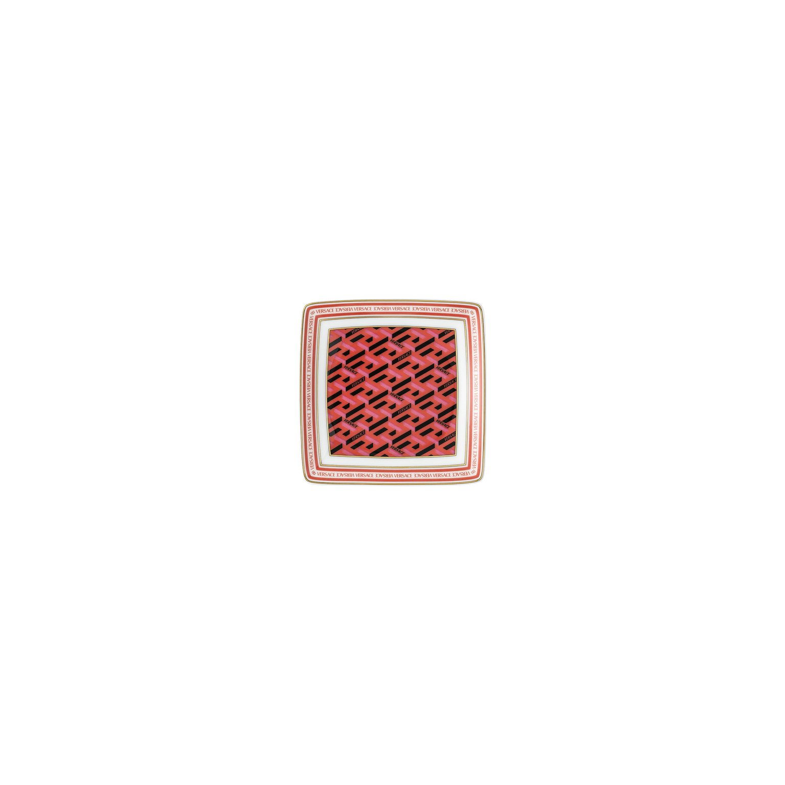 Versace La Greca Signature Red Schälchen 9 cm quadr. flach