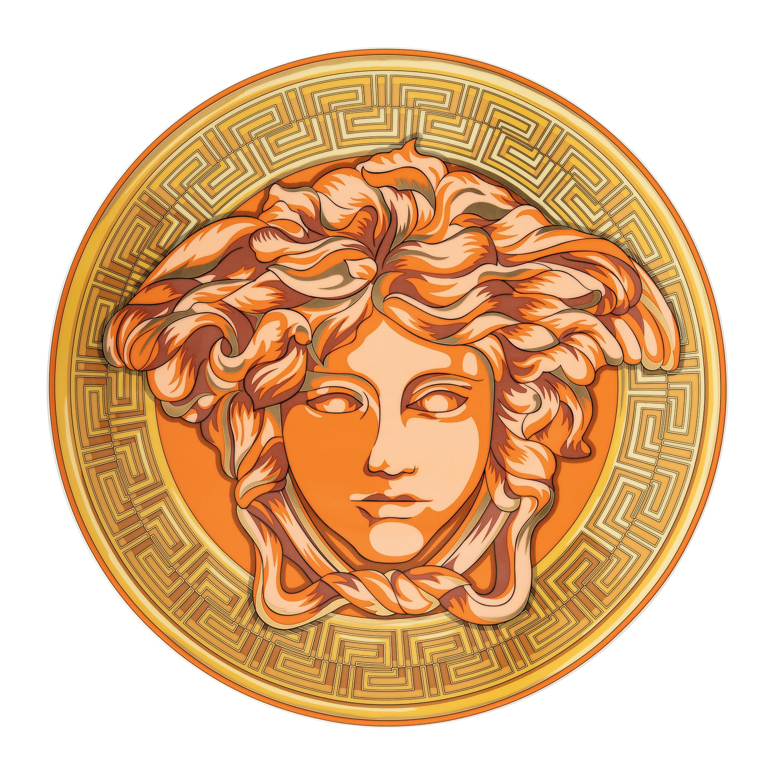 Versace Medusa Amplified Orange Coin Platzteller 33 cm