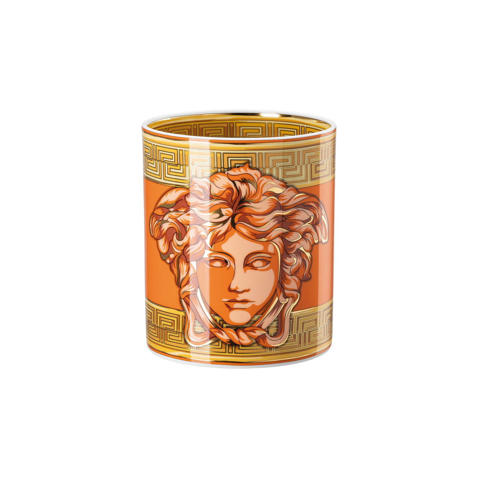 Versace Medusa Amplified Orange Coin Vase 18 cm