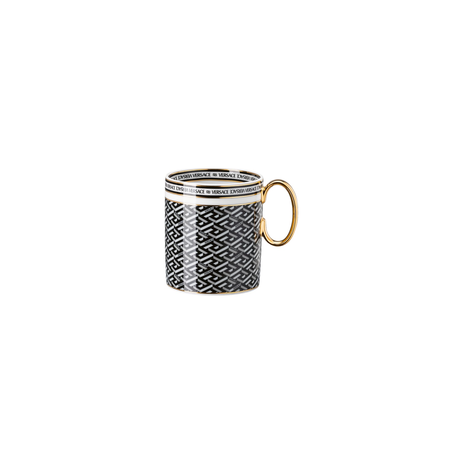 Versace La Greca Signature Black Becher mit Henkel