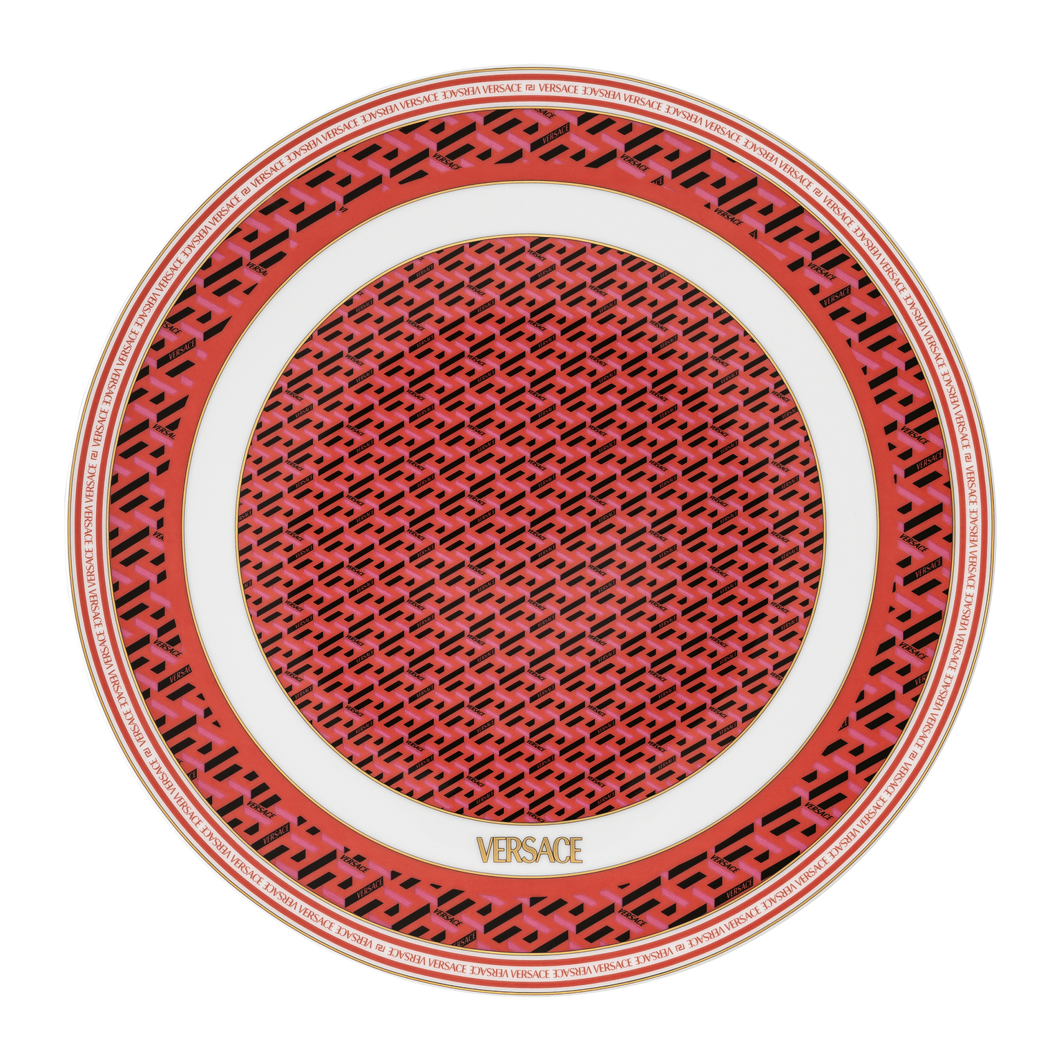 Versace La Greca Signature Red Platzteller 33 cm