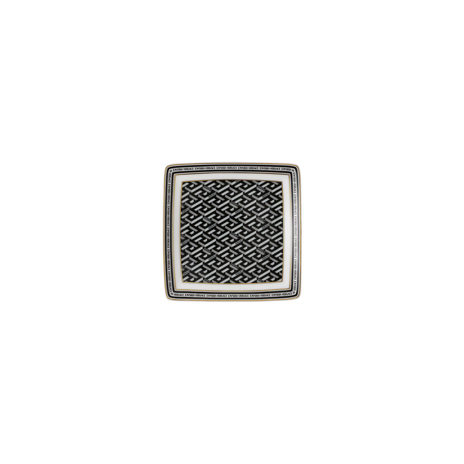 Versace La Greca Signature Black Schälchen 12 cm quadr. flach