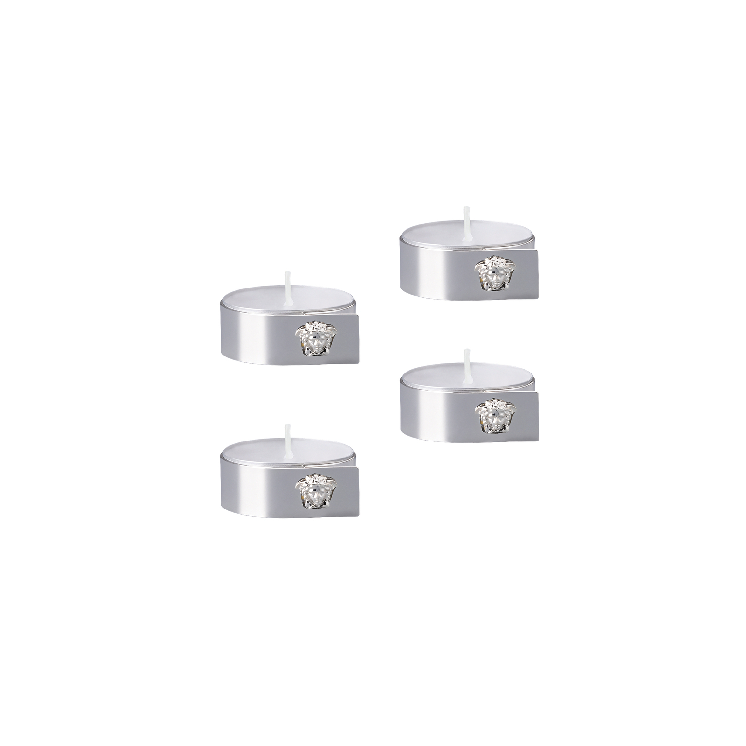Versace Medusa Silver Set 4 Tischlichter