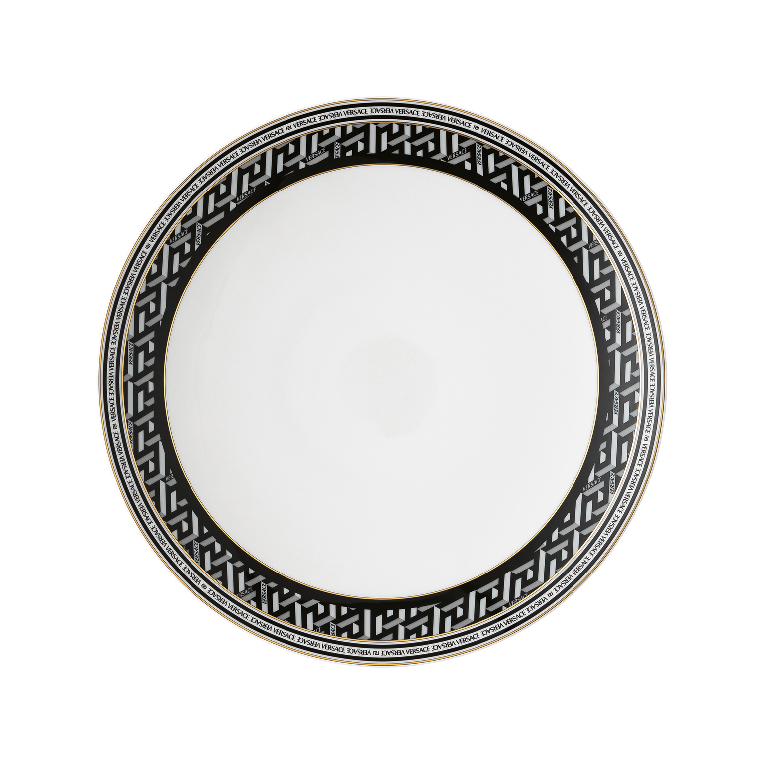 Versace La Greca Signature Black Gourmetteller 28 cm