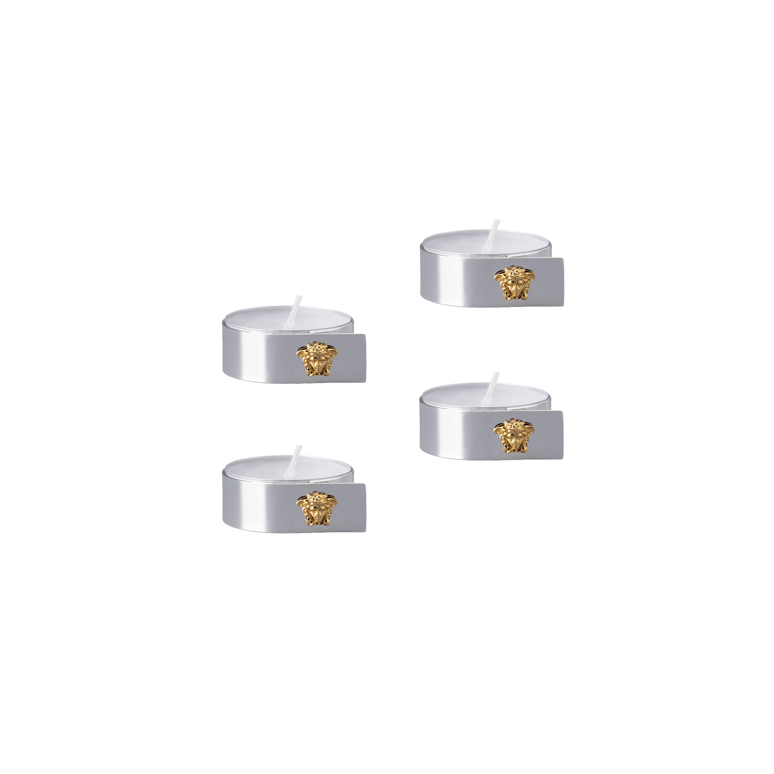Versace Medusa Silver Set 4 Tischlichter