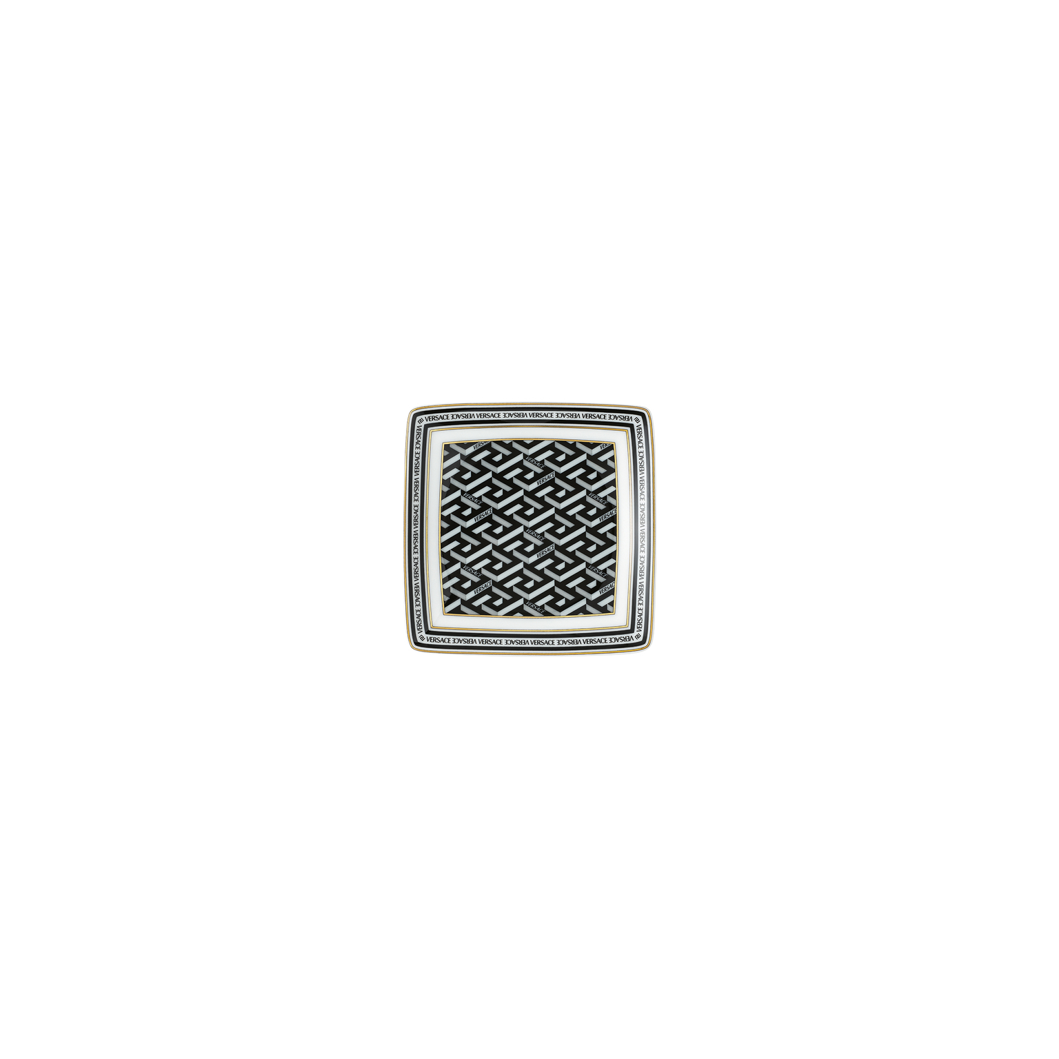 Versace La Greca Signature Black Schälchen 9 cm quadr. flach