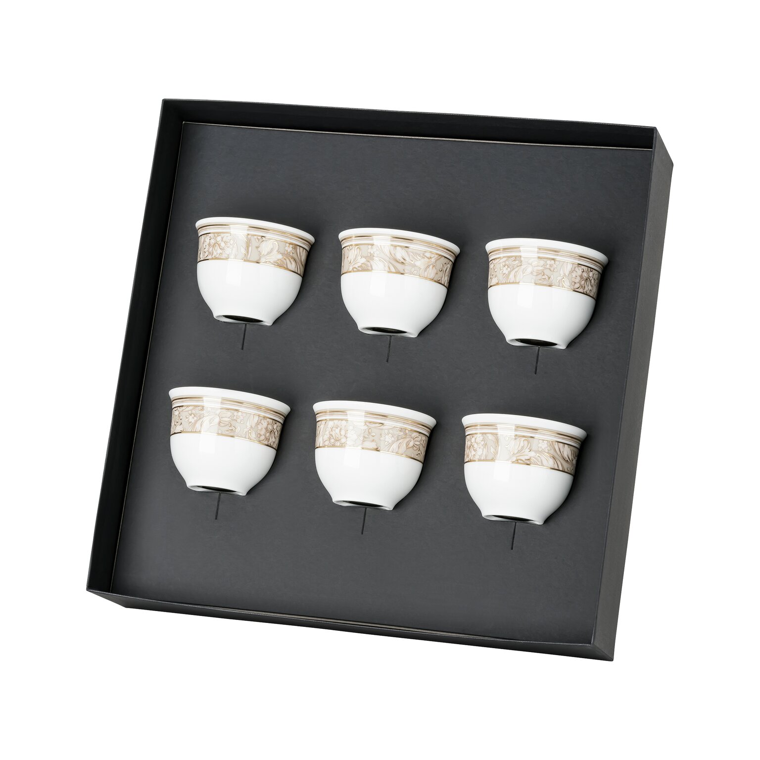 Versace Barocco Beige Set 6 Becher klein ohne Henkel