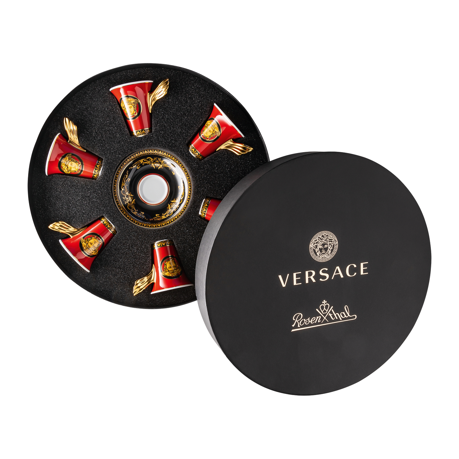 Versace Medusa Red Set 6 Espresso-/Mokkatassen
