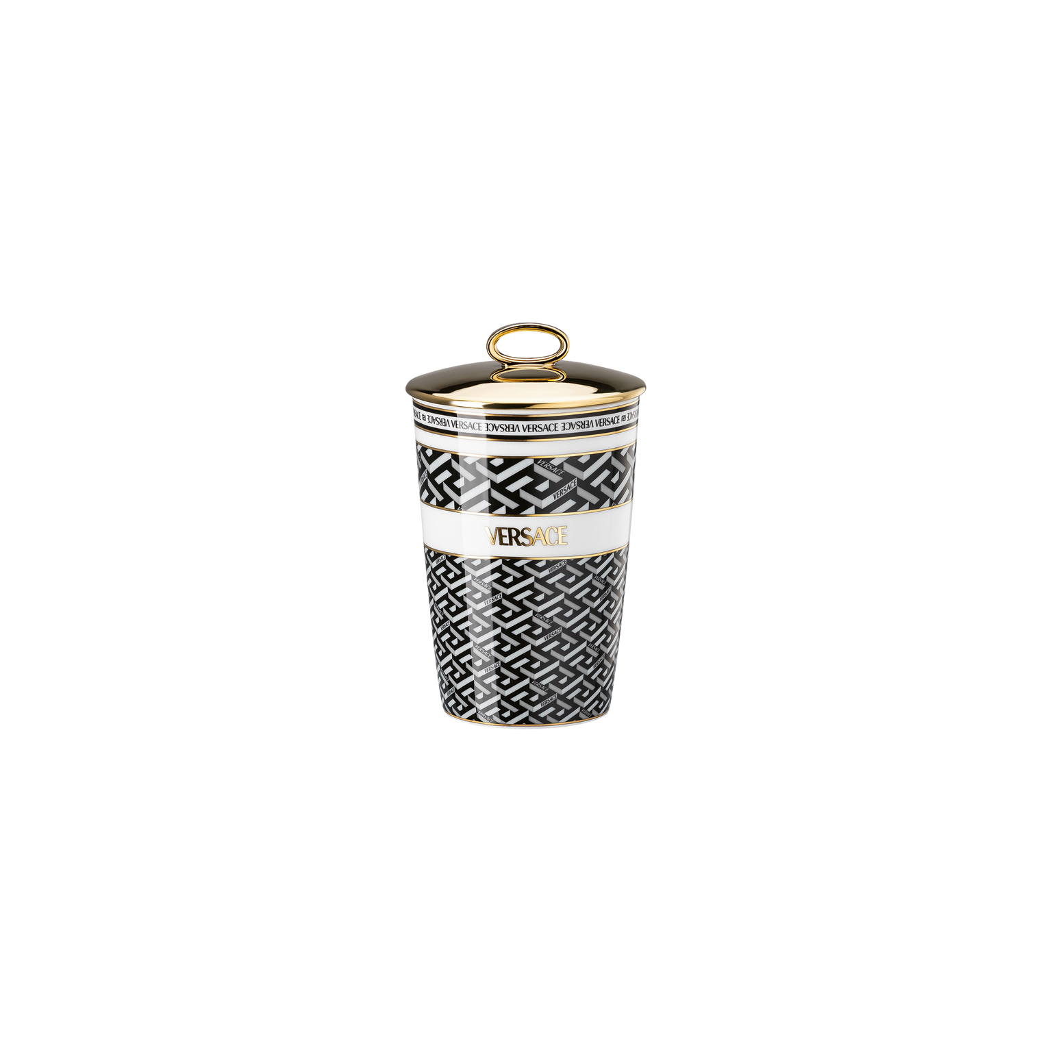 Versace La Greca Signature Black Tischlicht 2-tlg. mit Duftwachs