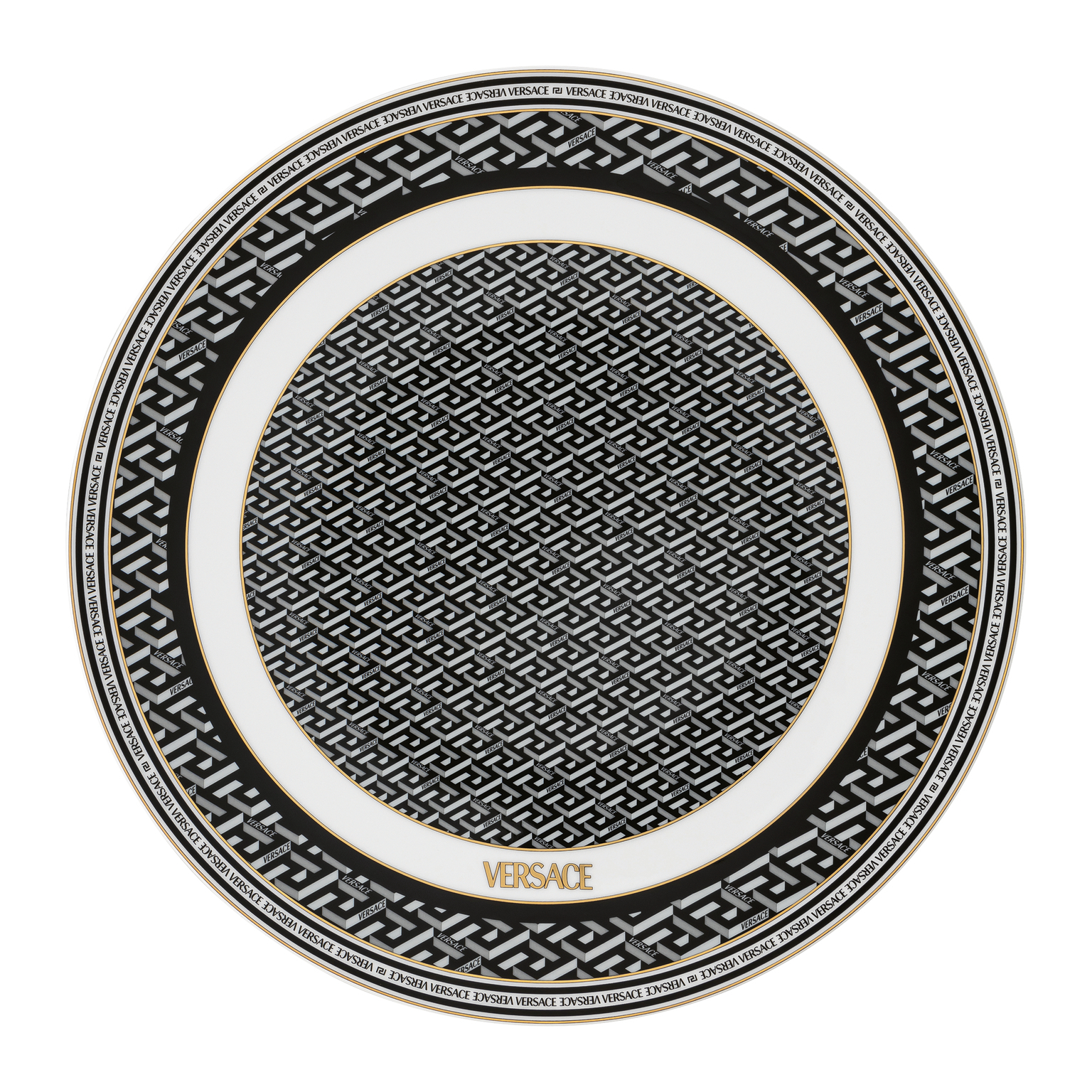 Versace La Greca Signature Black Platzteller 33 cm
