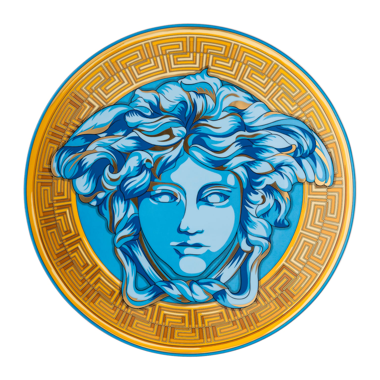 Versace Medusa Amplified Blue Coin Platzteller 33 cm